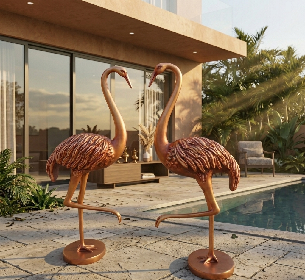 Twin Flamingo Sculptural Set - 50c0707f A9c0 493d 9664 963328cb5f5a